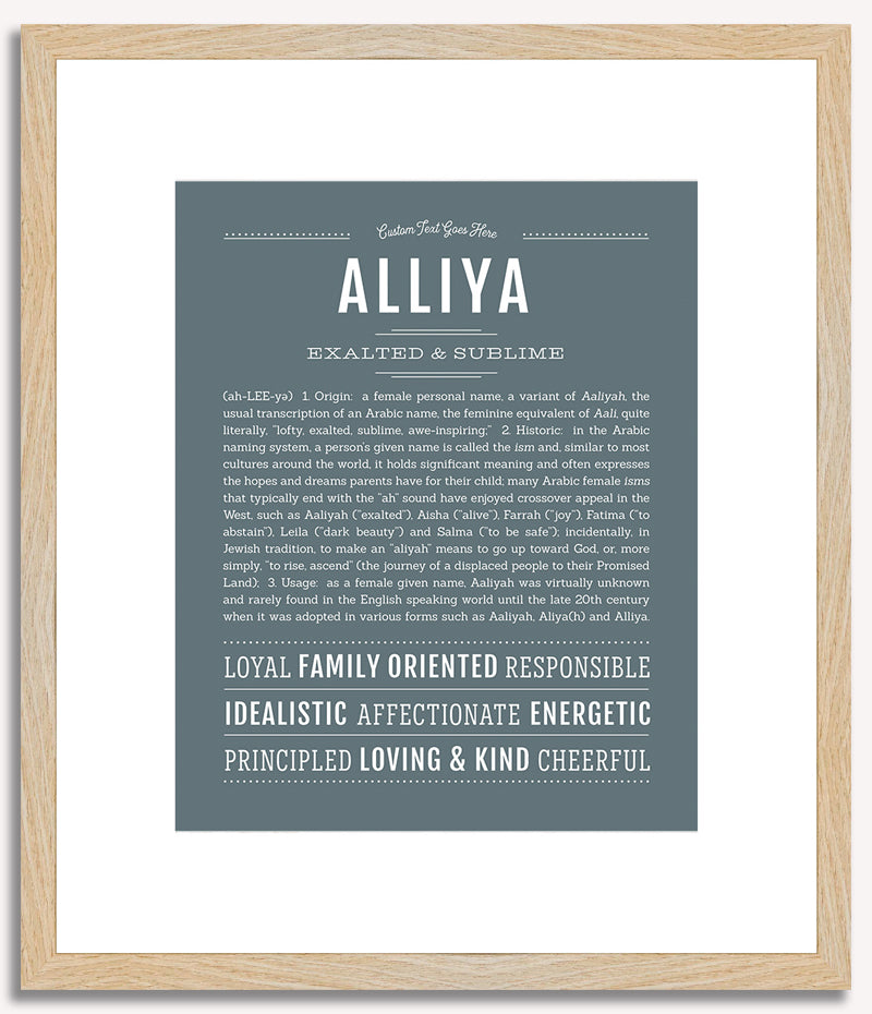 Alliya | Name Art Print