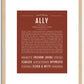 Ally | Name Art Print