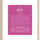 Ally | Name Art Print