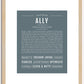 Ally | Name Art Print