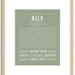 Ally | Name Art Print