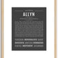 Allyn (female) | Name Art Print