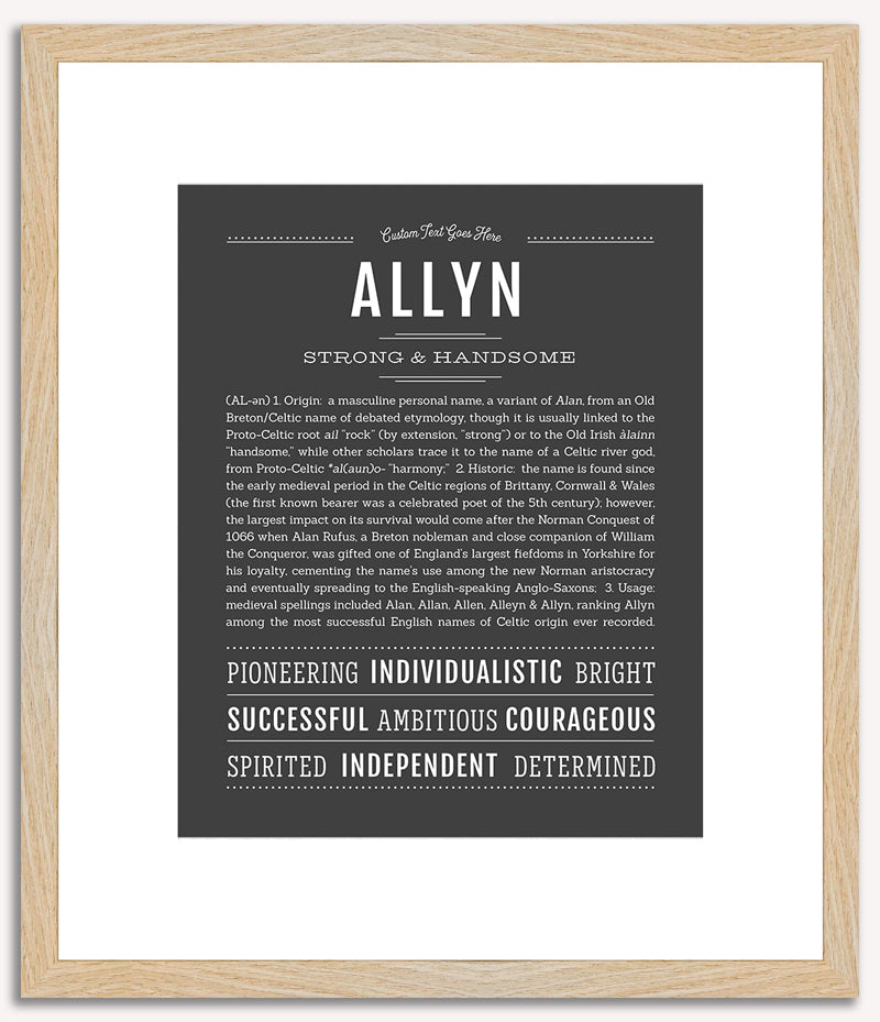 Allyn (male) | Name Art Print