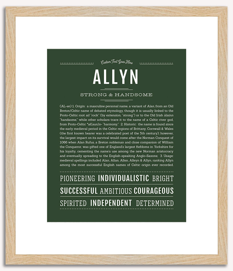 Allyn (male) | Name Art Print