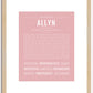 Allyn (female) | Name Art Print