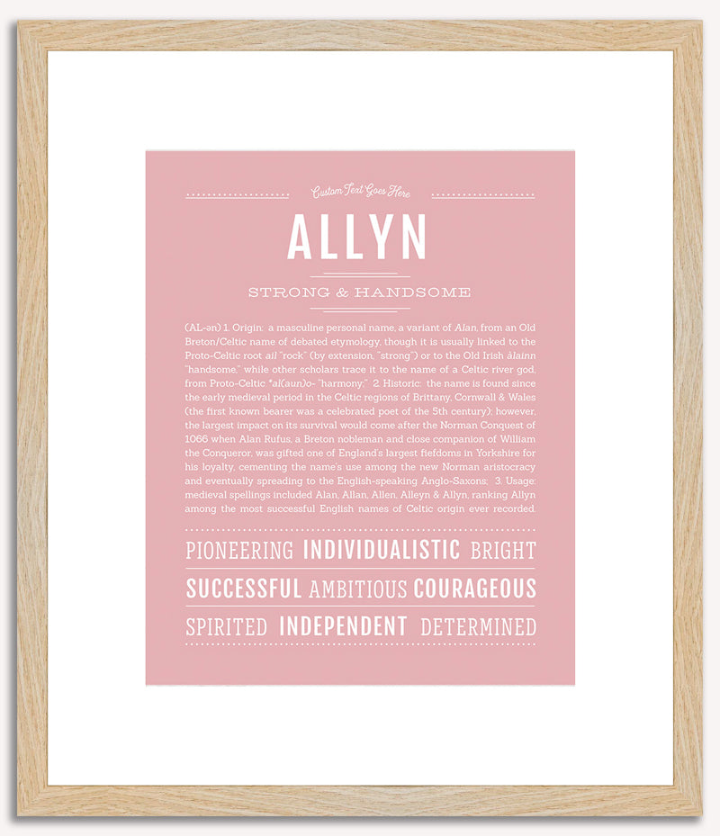 Allyn (male) | Name Art Print