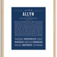 Allyn (female) | Name Art Print