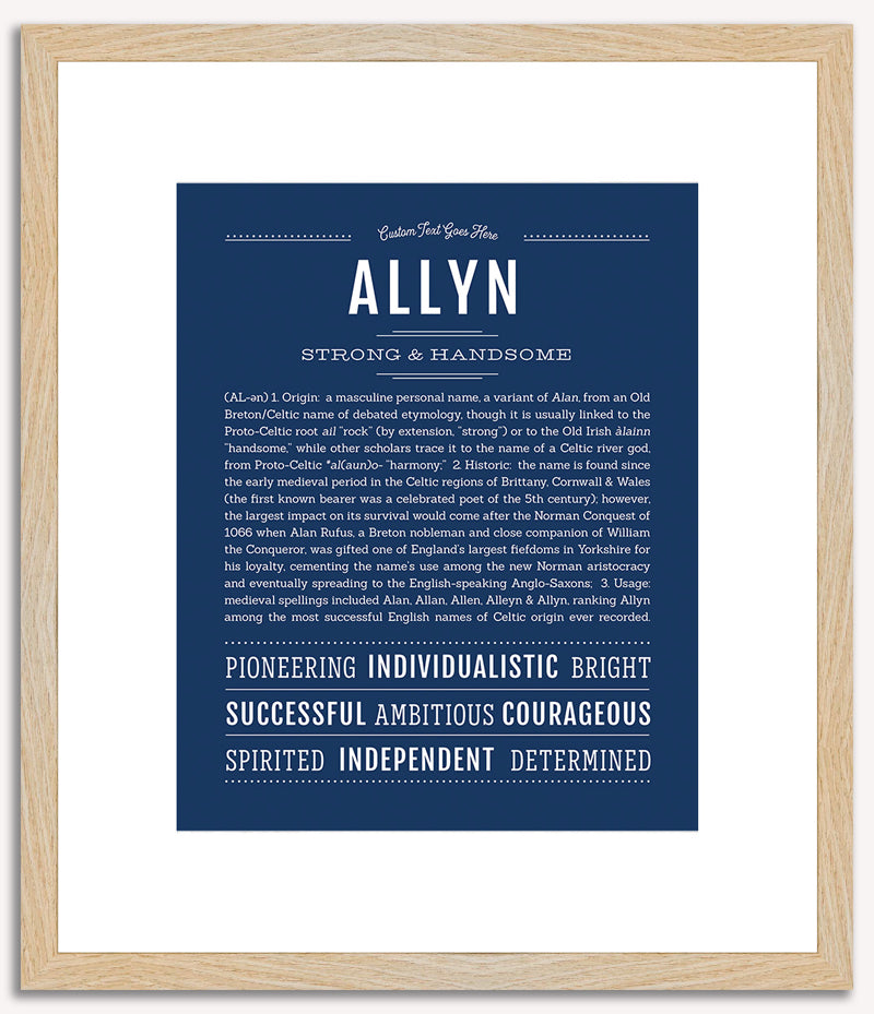 Allyn (male) | Name Art Print