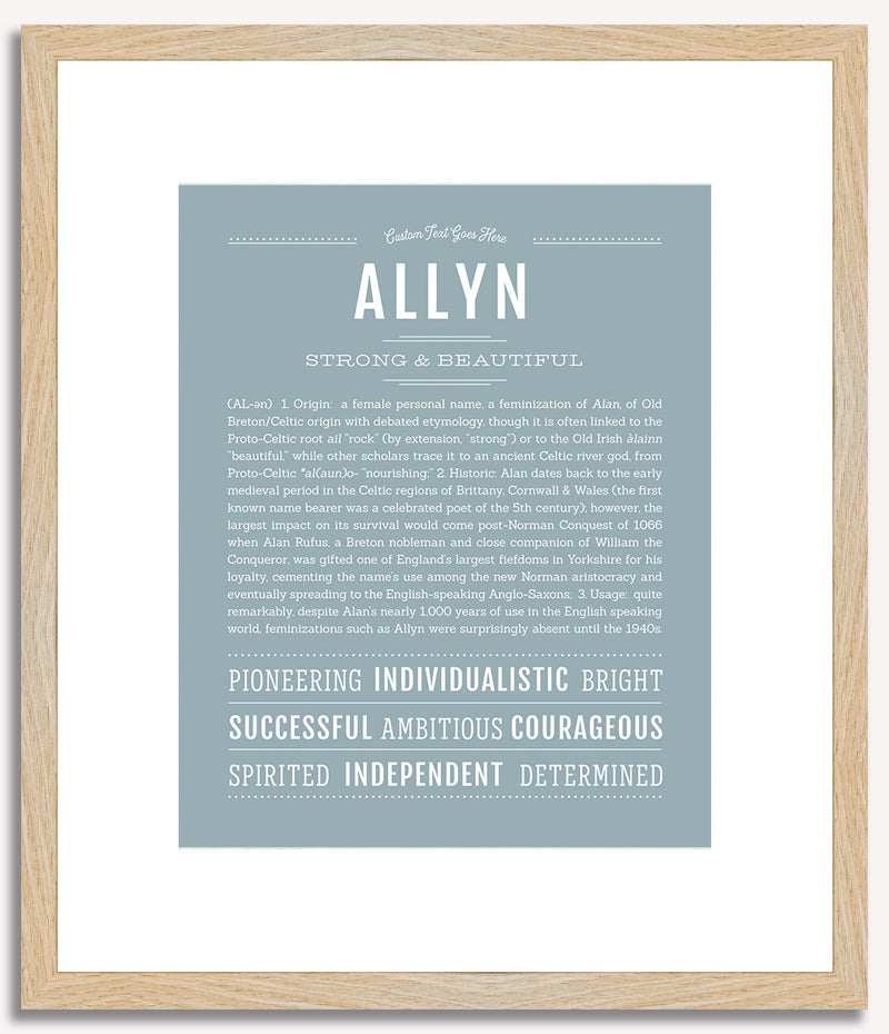 Allyn (female) | Name Art Print