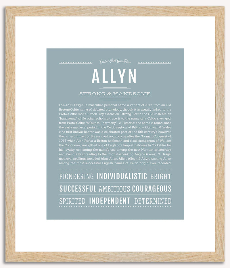 Allyn (male) | Name Art Print