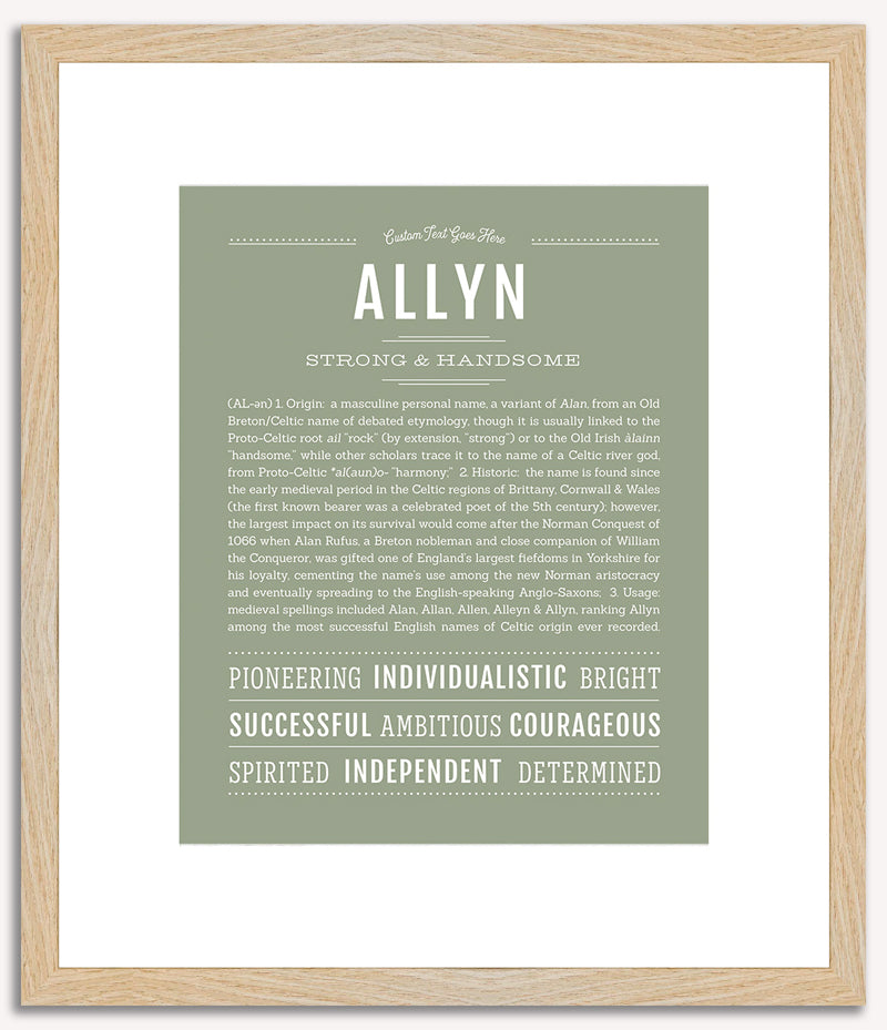 Allyn (male) | Name Art Print