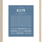 Allyn (female) | Name Art Print