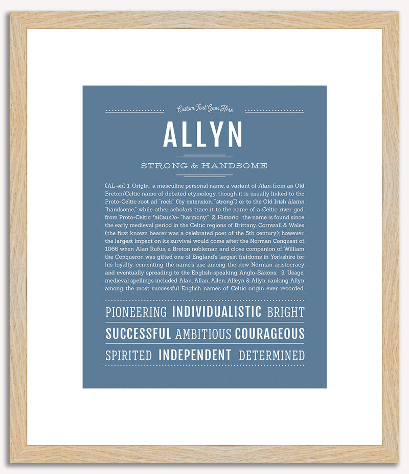 Allyn (male) | Name Art Print