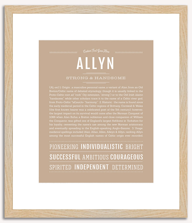 Allyn (male) | Name Art Print