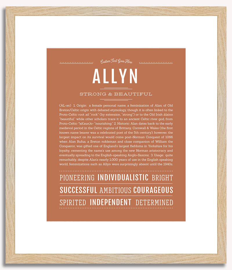 Allyn (male) | Name Art Print