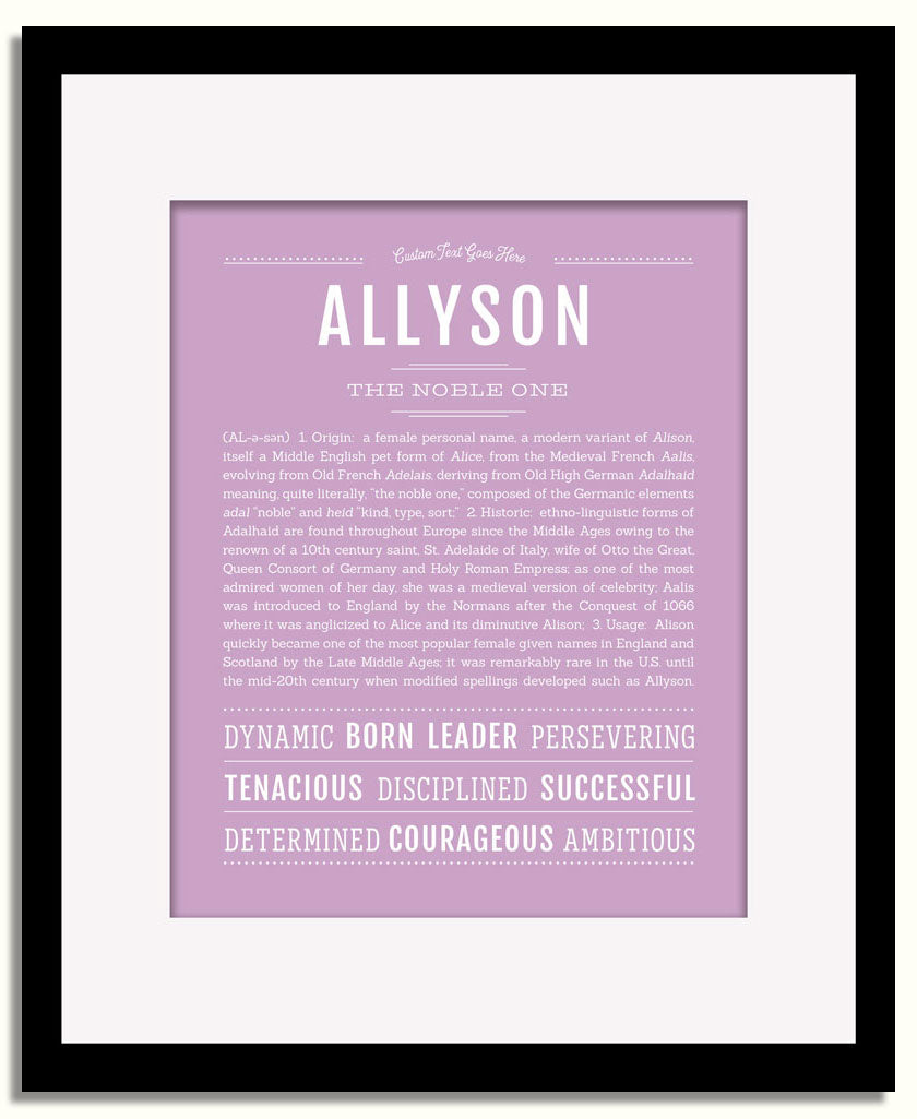 Frame Options | Lilac | Black Frame, Matted