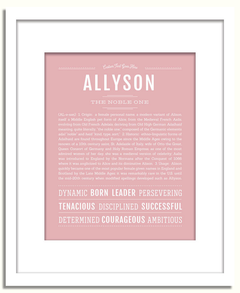 Frame Options | Dusty Rose | White Frame, Matted