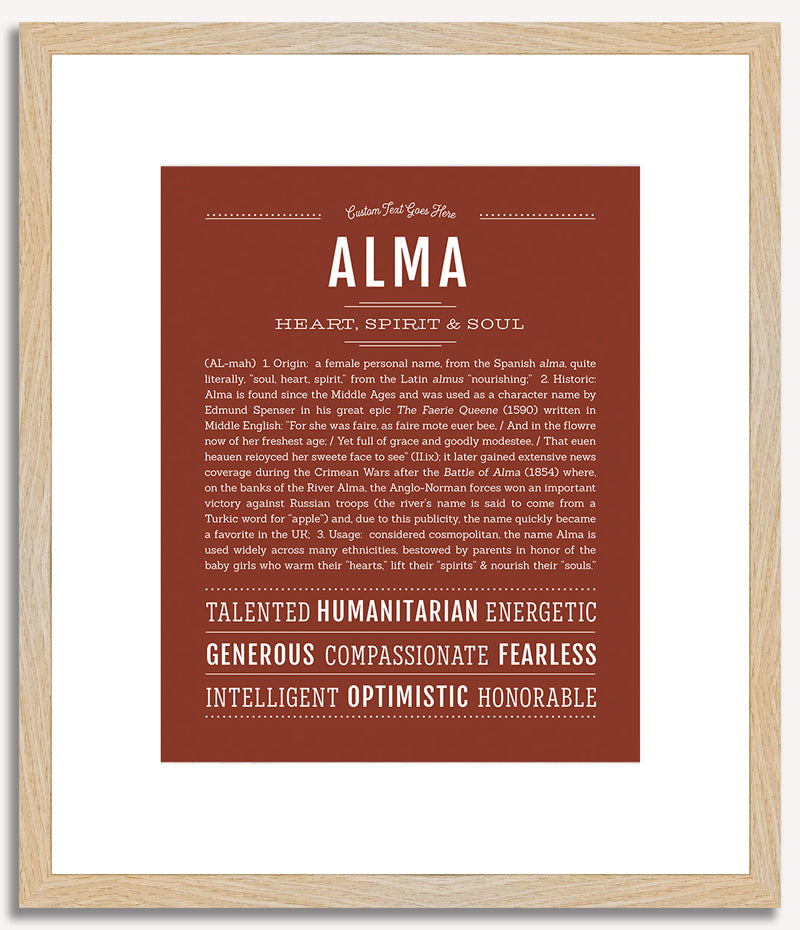 Alma | Name Art Print