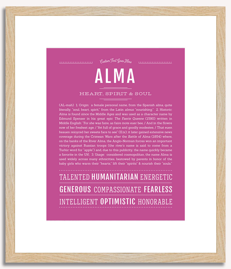 Alma | Name Art Print