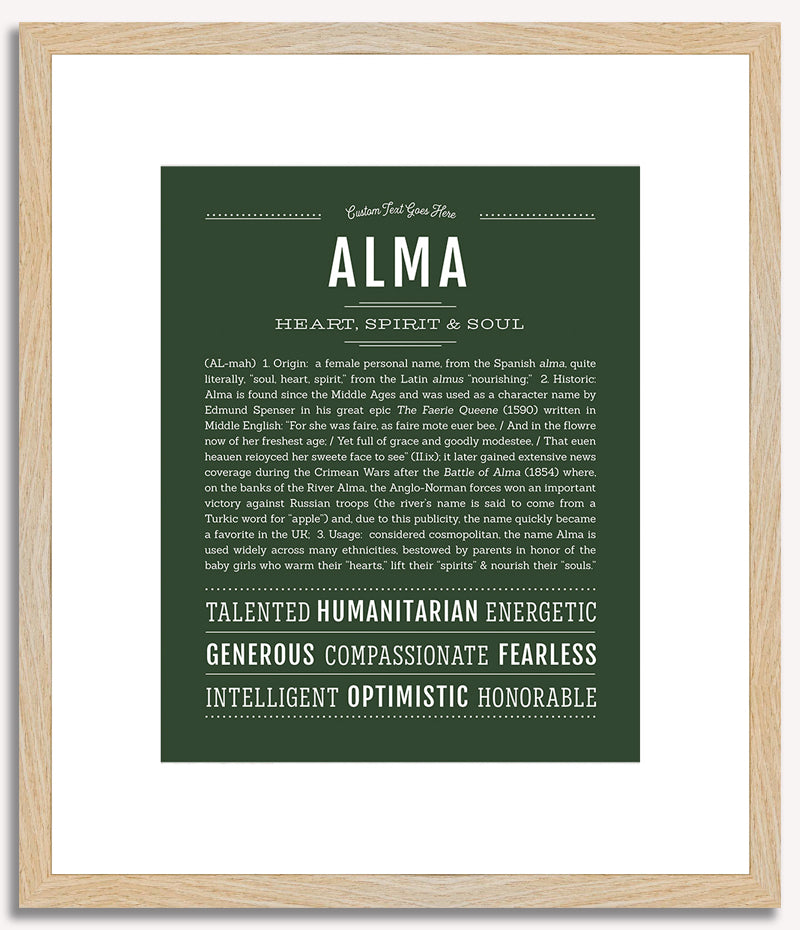 Alma | Name Art Print