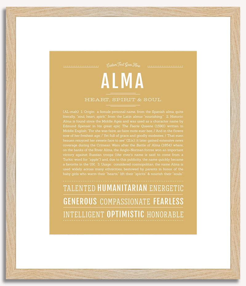 Alma | Name Art Print