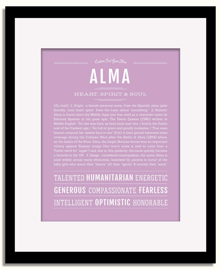 Frame Options | Lilac | Black Frame, Matted