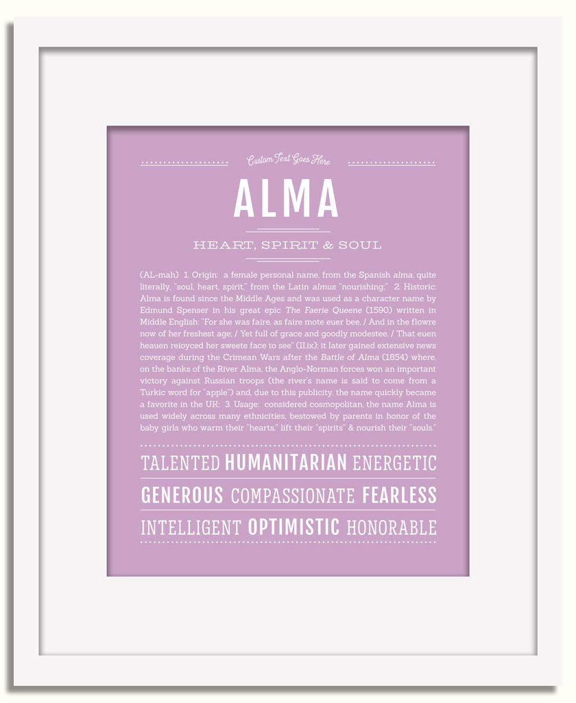 Frame Options | Lilac | White Frame, Matted