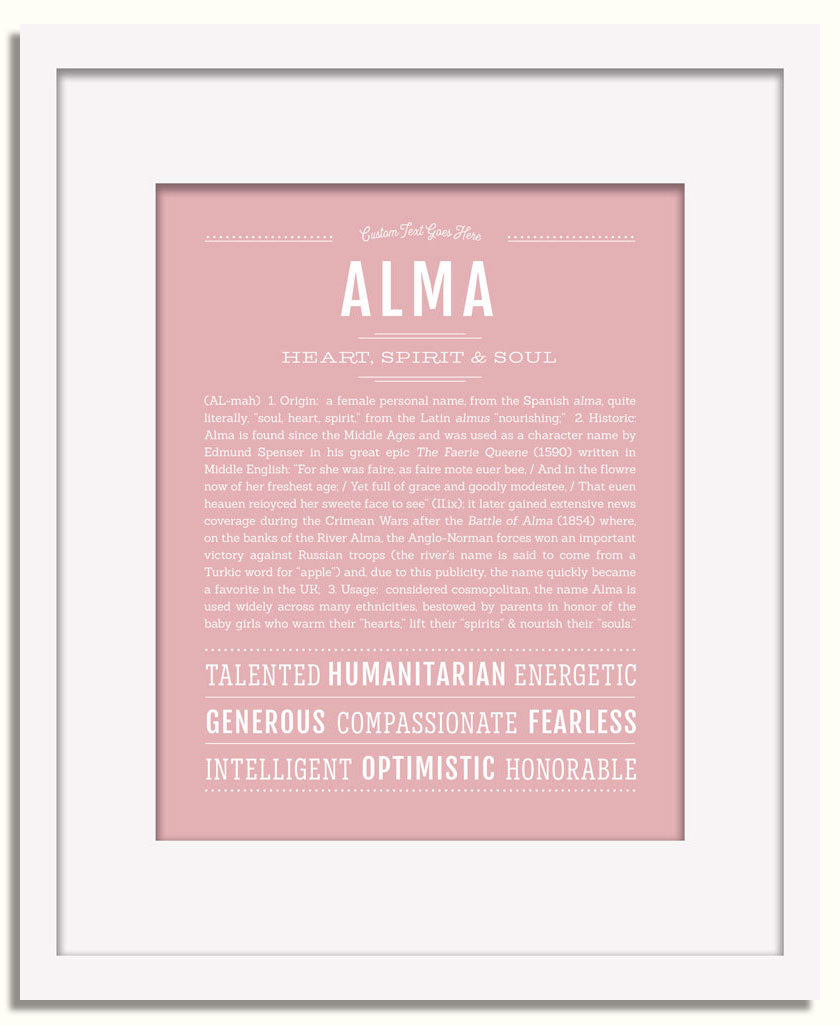 Frame Options | Dusty Rose | White Frame, Matted