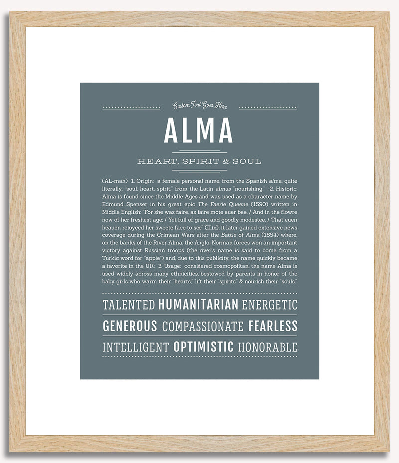 Alma | Name Art Print