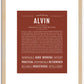 Alvin | Name Art Print