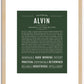 Alvin | Name Art Print