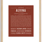 Alvina | Name Art Print