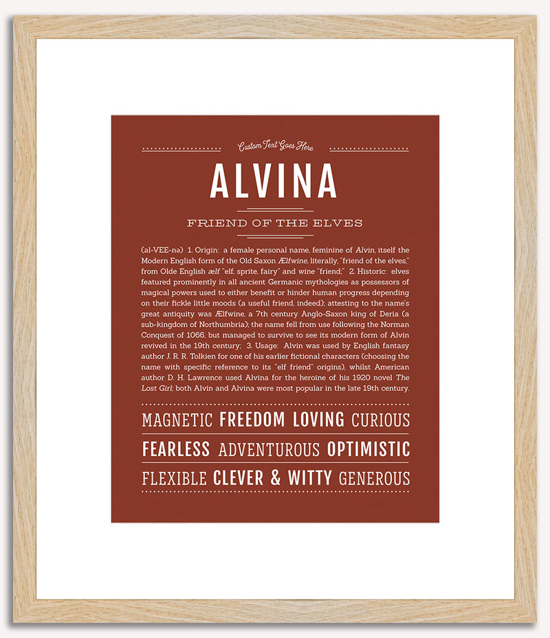 Alvina | Name Art Print