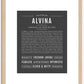 Alvina | Name Art Print