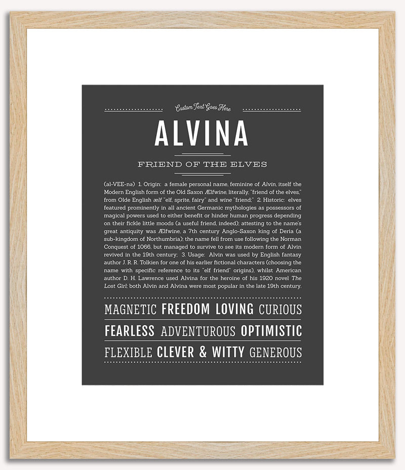 Alvina | Name Art Print