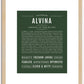 Alvina | Name Art Print