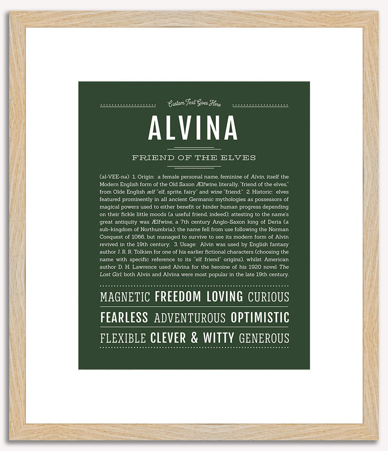 Alvina | Name Art Print