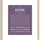 Alvina | Name Art Print