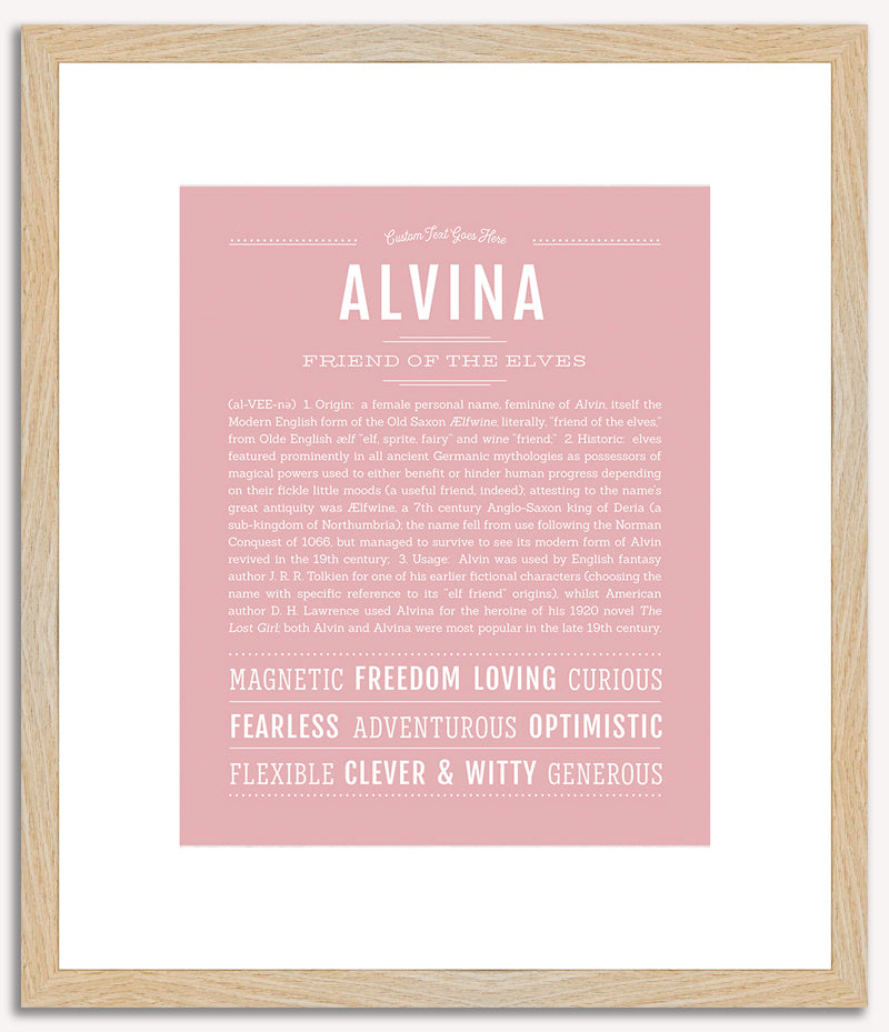 Alvina | Name Art Print