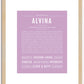 Alvina | Name Art Print