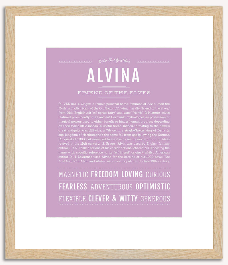 Alvina | Name Art Print