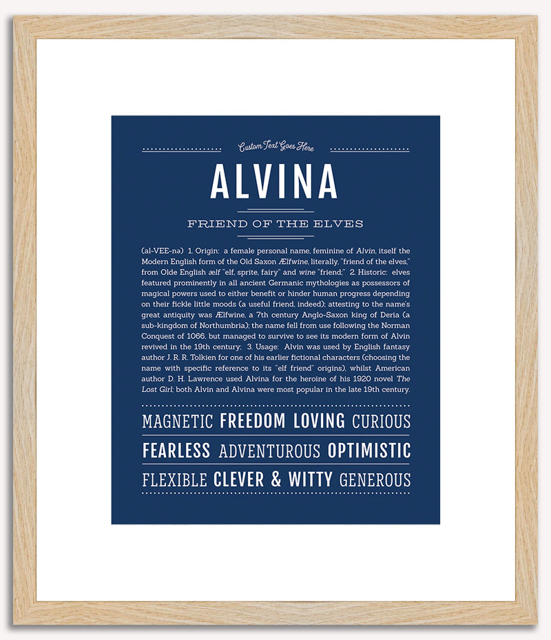 Alvina | Name Art Print