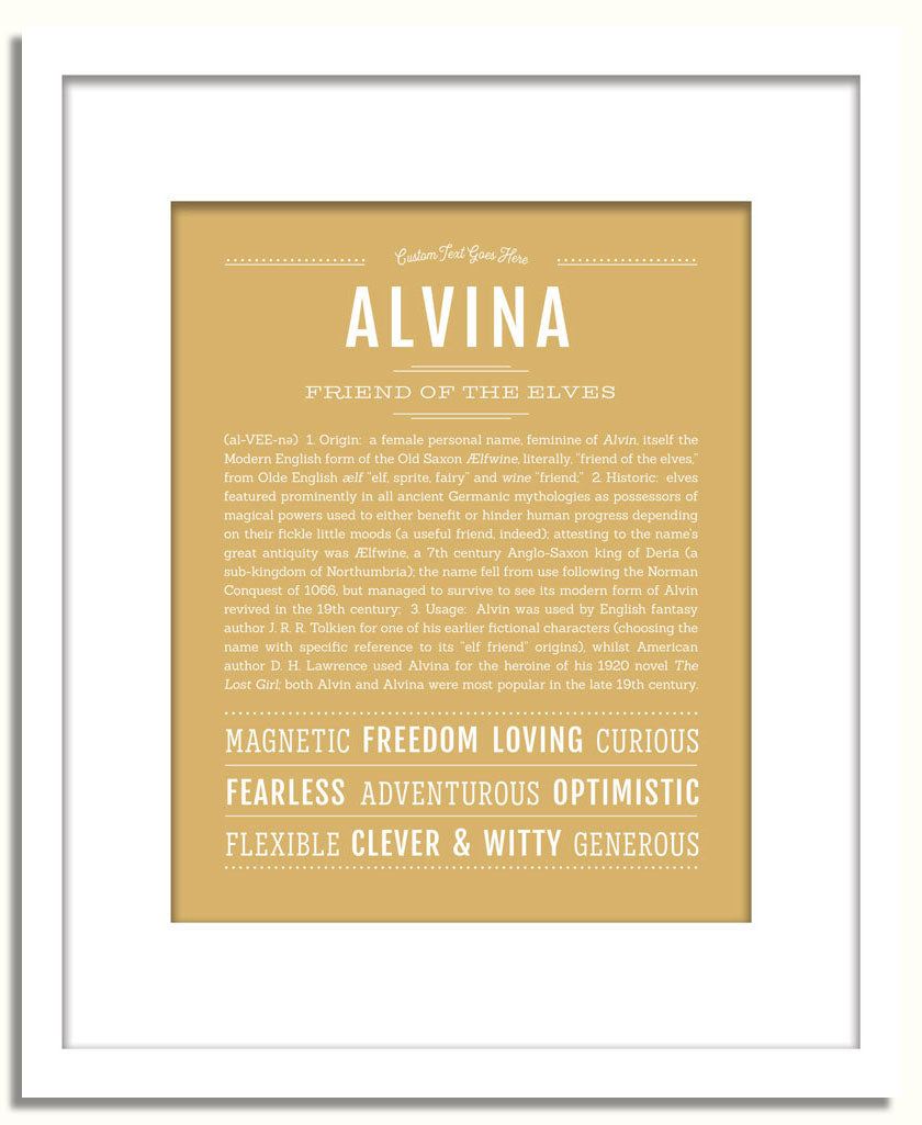 Frame Options | Matte Gold | White Frame, Matted