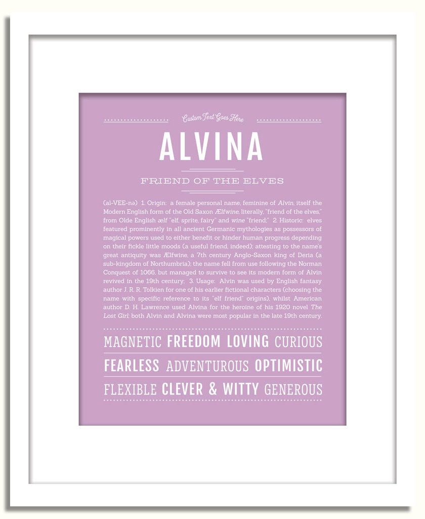 Frame Options | Lilac | White Frame, Matted