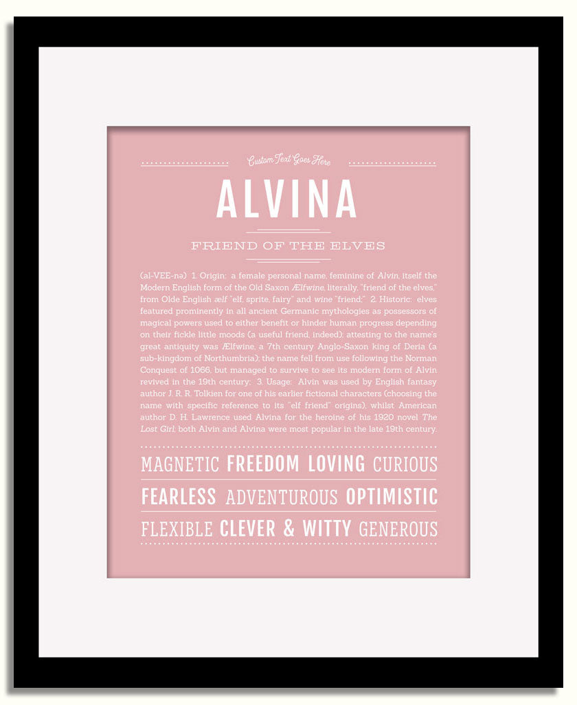 Frame Options | Dusty Rose | Black Frame, Matted