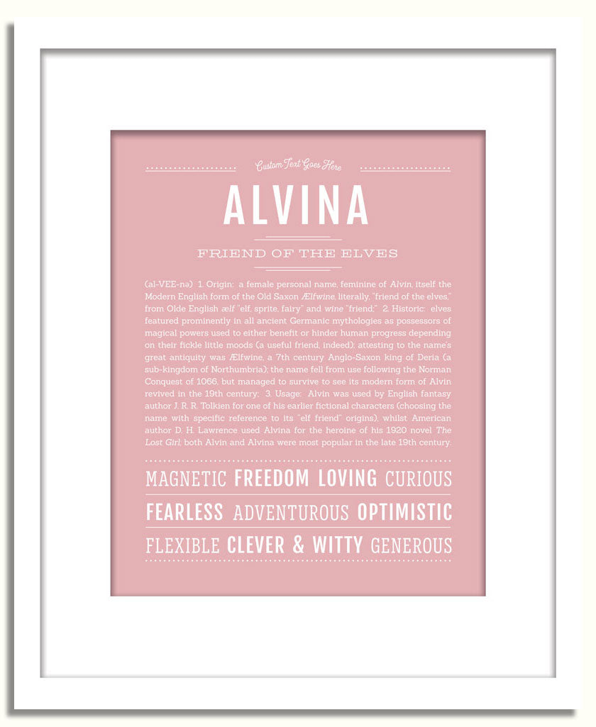 Frame Options | Dusty Rose | White Frame, Matted