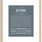 Alvina | Name Art Print