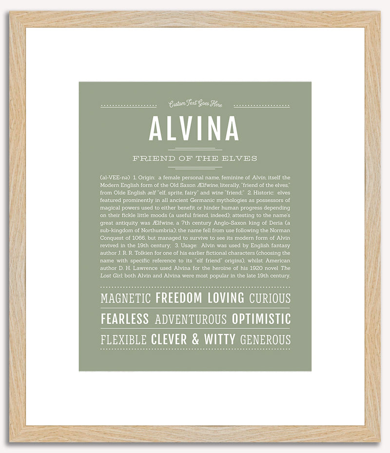 Alvina | Name Art Print