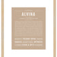 Alvina | Name Art Print