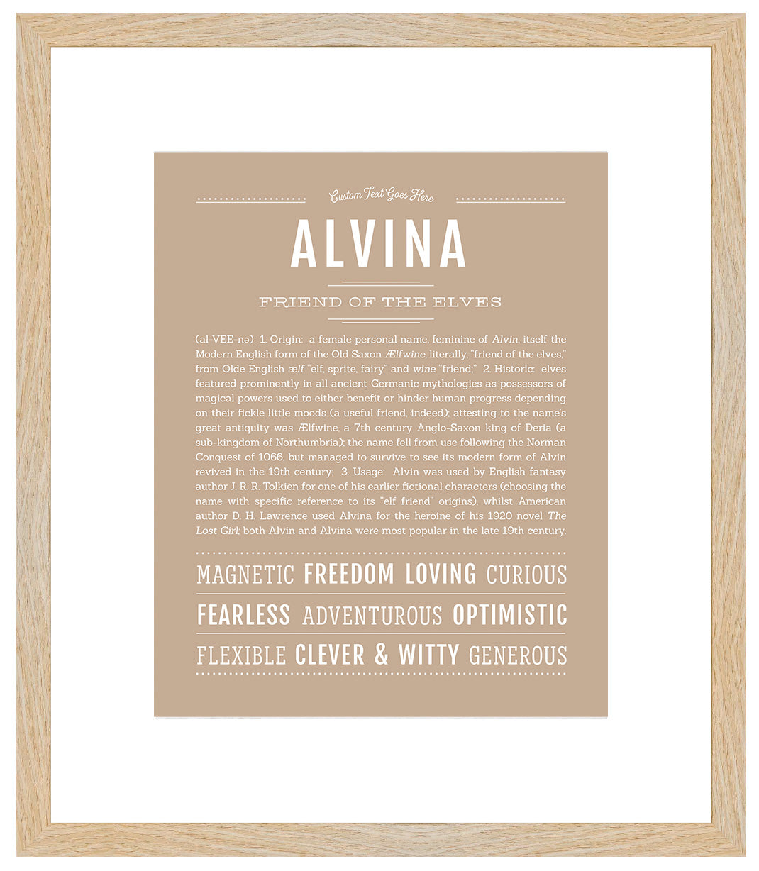 Alvina | Name Art Print